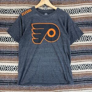 Grey and orange Philadelphia Flyers NHL cotton t-shirt size large